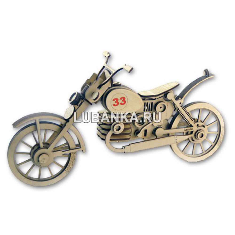 Деревянная модель для сборки «Мотоцикл 33»